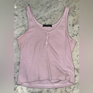 Pink striped Brandy Melville tank top